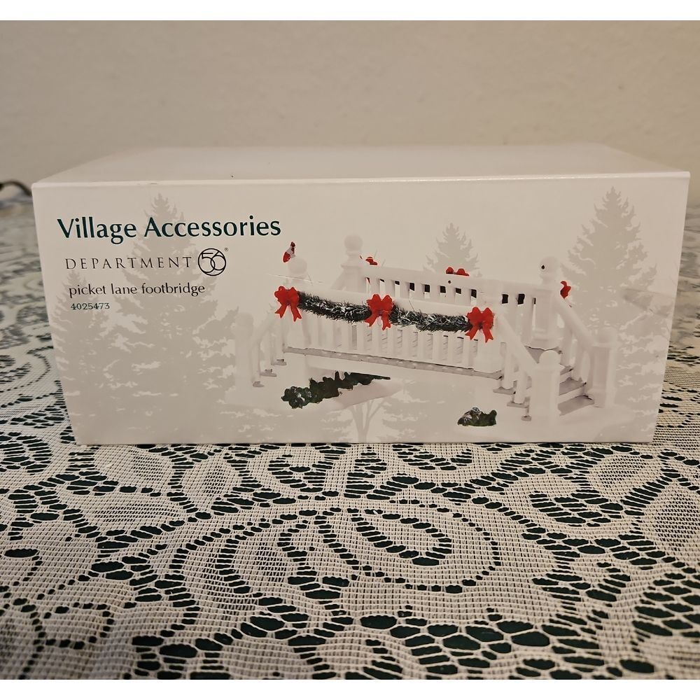Department 56 "Picket Lane Footbridge" Village Accessory